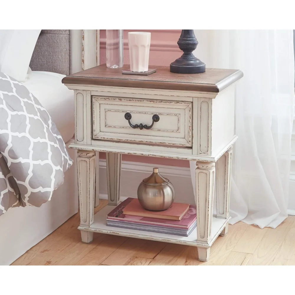 Traditional Cottage 1 Drawer Nightstand with Dovetail Construction