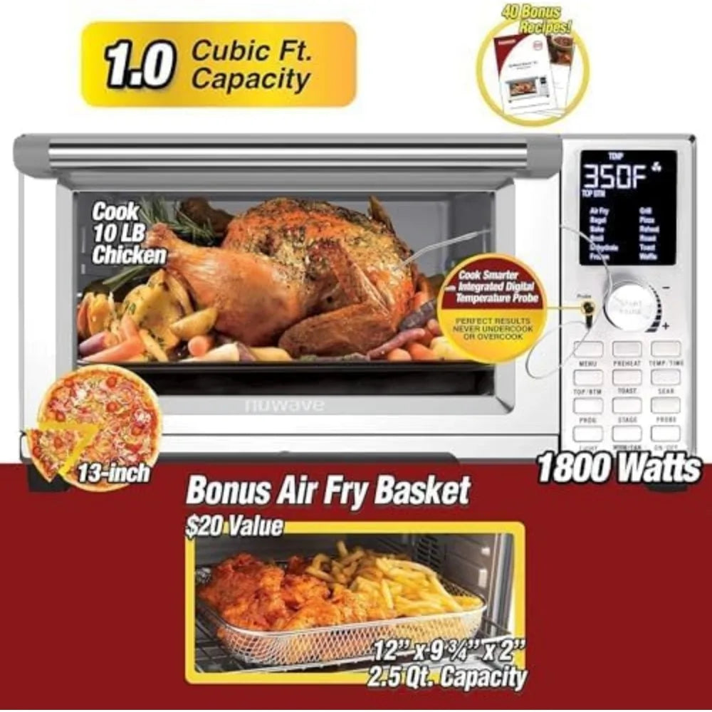 Bravo Air Fryer Toaster Smart Oven, 12-in-1 Countertop Convection,