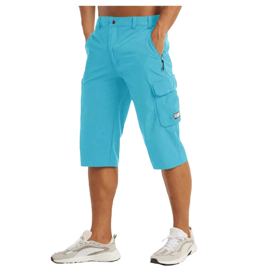 Men Casual Capri Pants Below The Knee Cargo