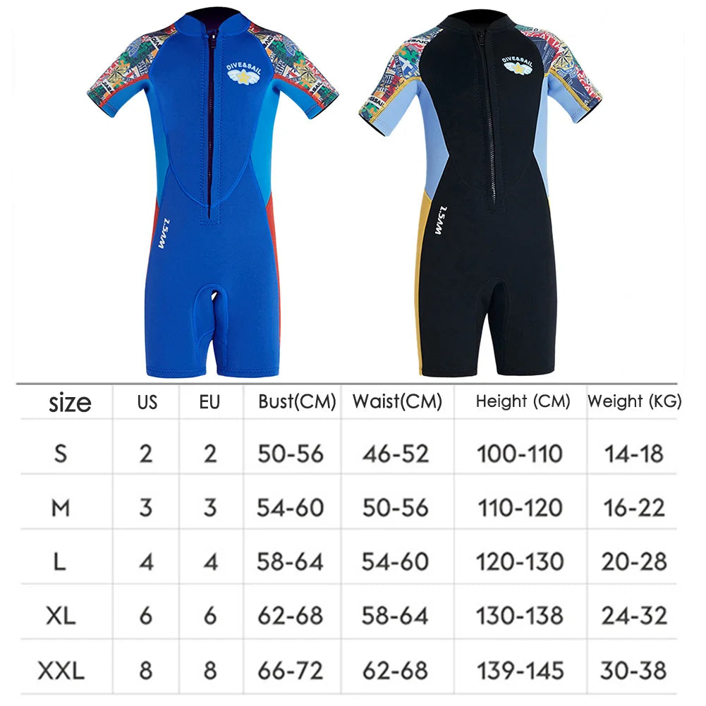 Kid Diving Surfing Clothes UPF50 Neoprene