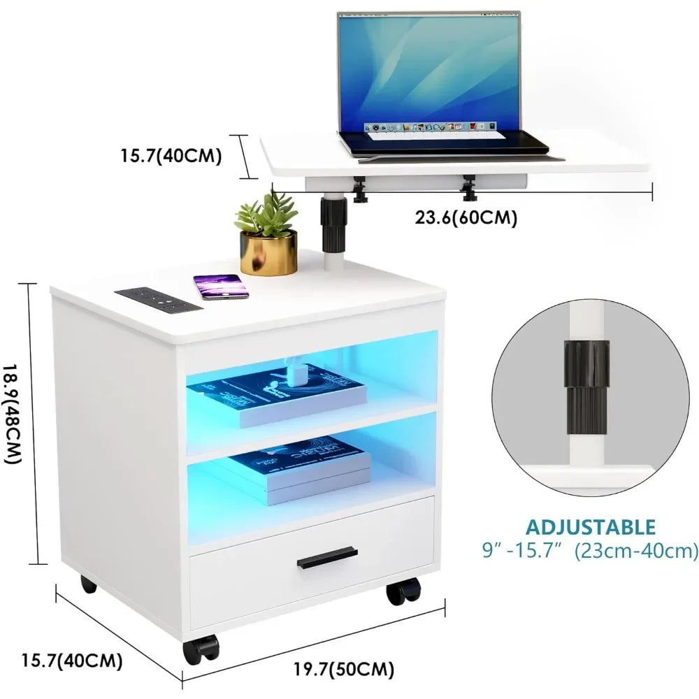 Night Stand for Bedroom/Living Room Laptop Tray Workstation