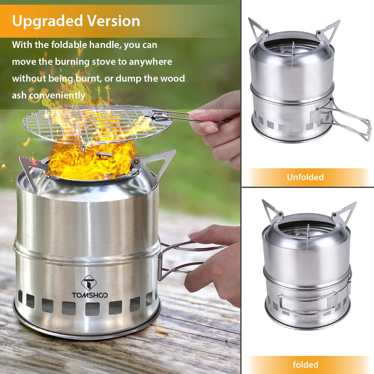 Portable Folding Windproof Wood Burning Stove