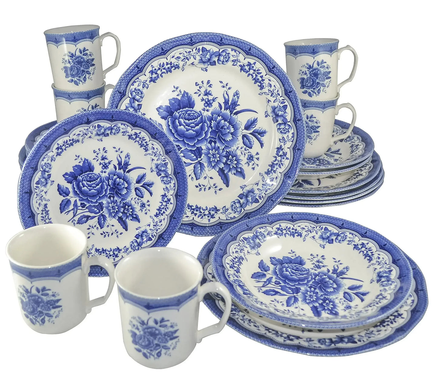 TUDOR ROYAL 24-Piece Porcelain Dinnerware Set