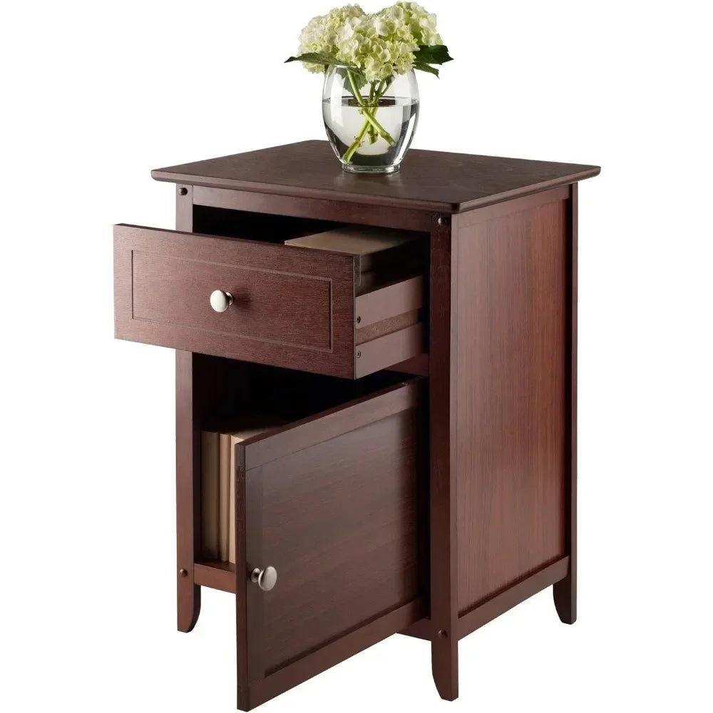 Accent Table, Walnut Night Stand