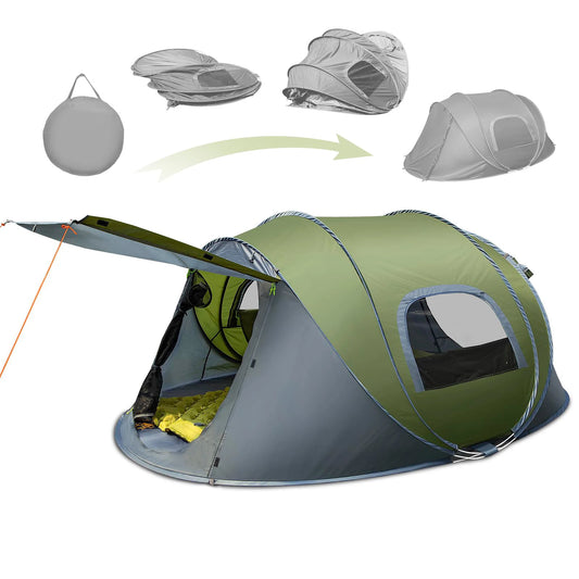 3-4 People Outdoor Throw Open Tent Automatic Pop Up Tents Waterproof