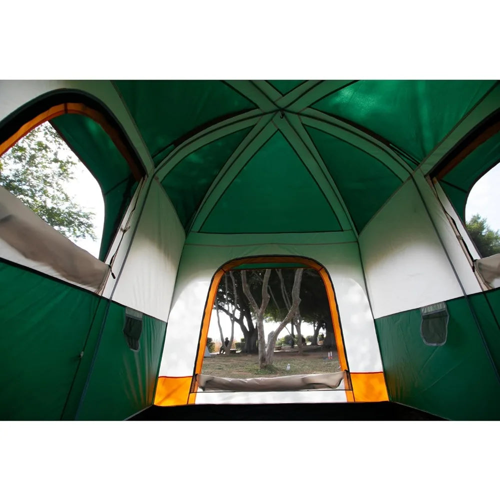 Large Tent 6 Person, Straight Wall,3 Doors and 3 Windows