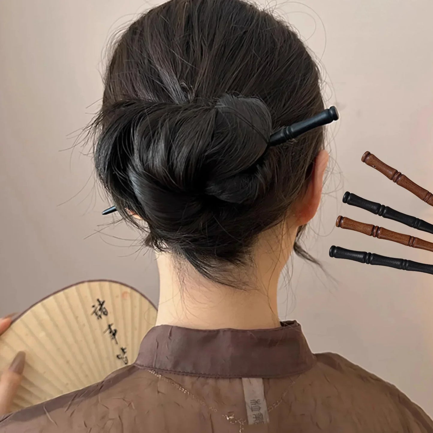 Bamboo Knot Wooden Chinese Hair Sticks Fashion Accessories