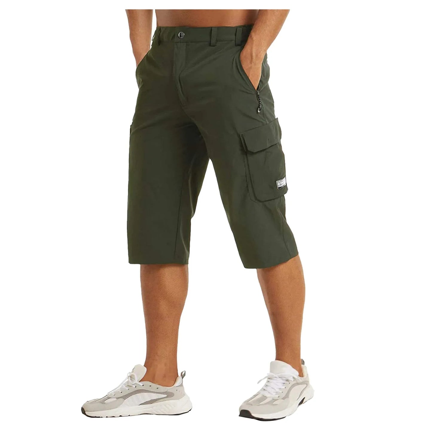 Men Casual Capri Pants Below The Knee Cargo