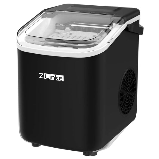 Countertop Ice Maker, Ice Maker Machine 6 Mins 9 Bullet Ice, 26.5lbs/24Hrs