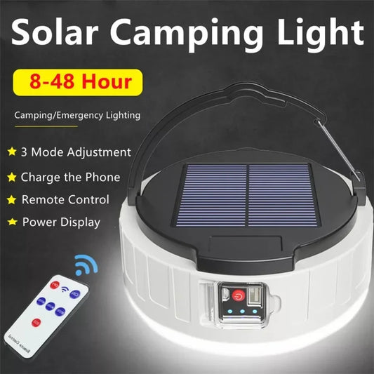 New Solar Led Camping Light Outdoor USB Rechargeable Power Bank