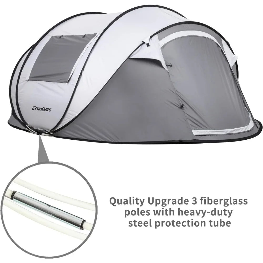 Camping Instant Tent, 2/4/6/8/10 Person Pop Up Tent, Water Resistant Dome Tent