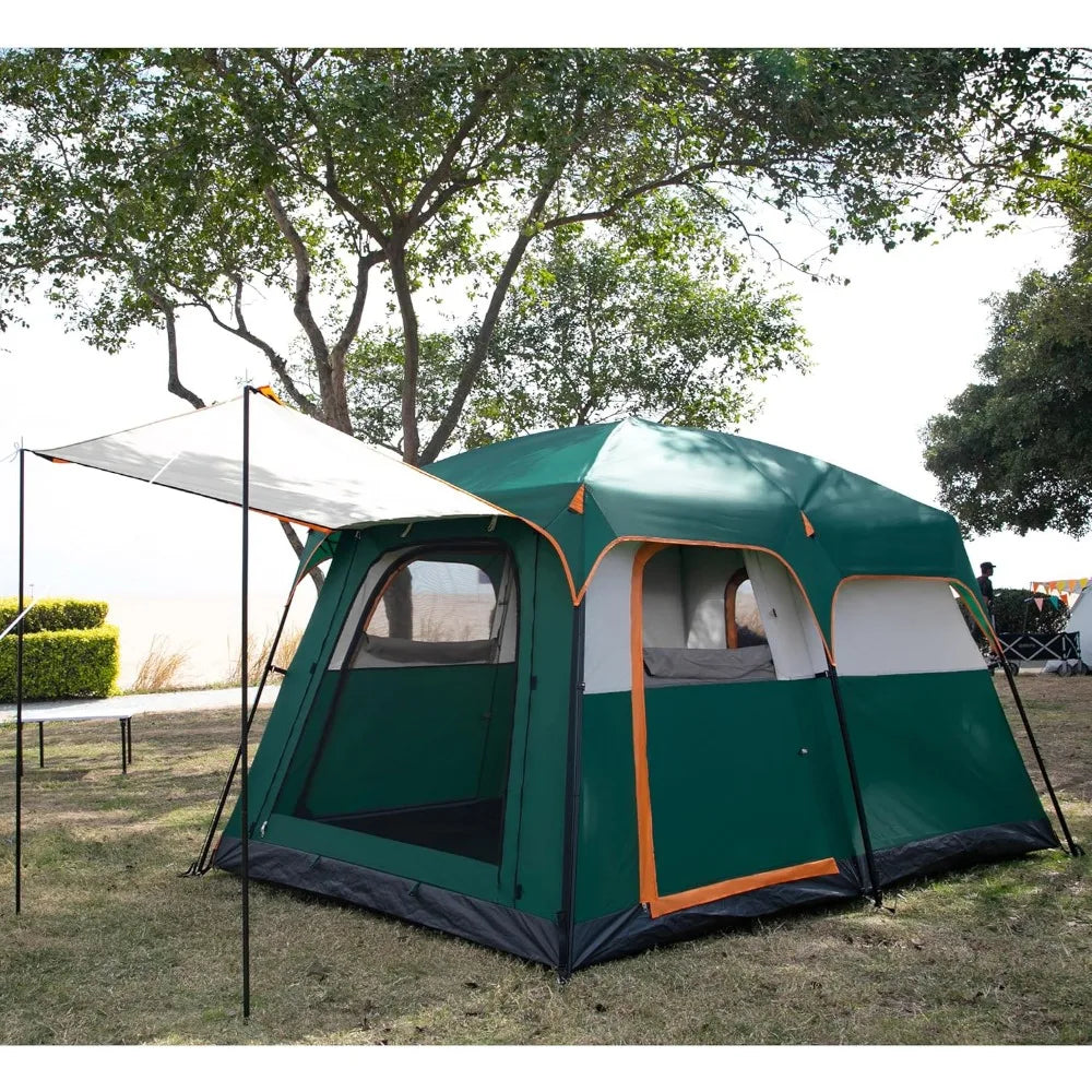 Large Tent 6 Person, Straight Wall,3 Doors and 3 Windows