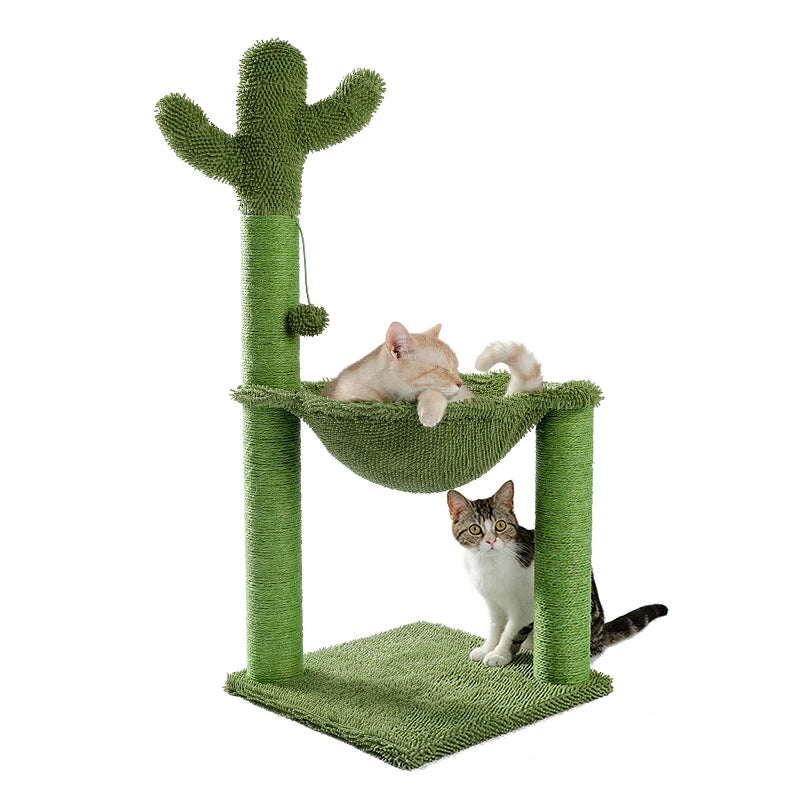 Cute Cactus Pet Cat Tree Scratching Post